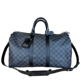 Louis Vuitton Canvas Damier Graphite Keepall Bandouliere Hand Bag