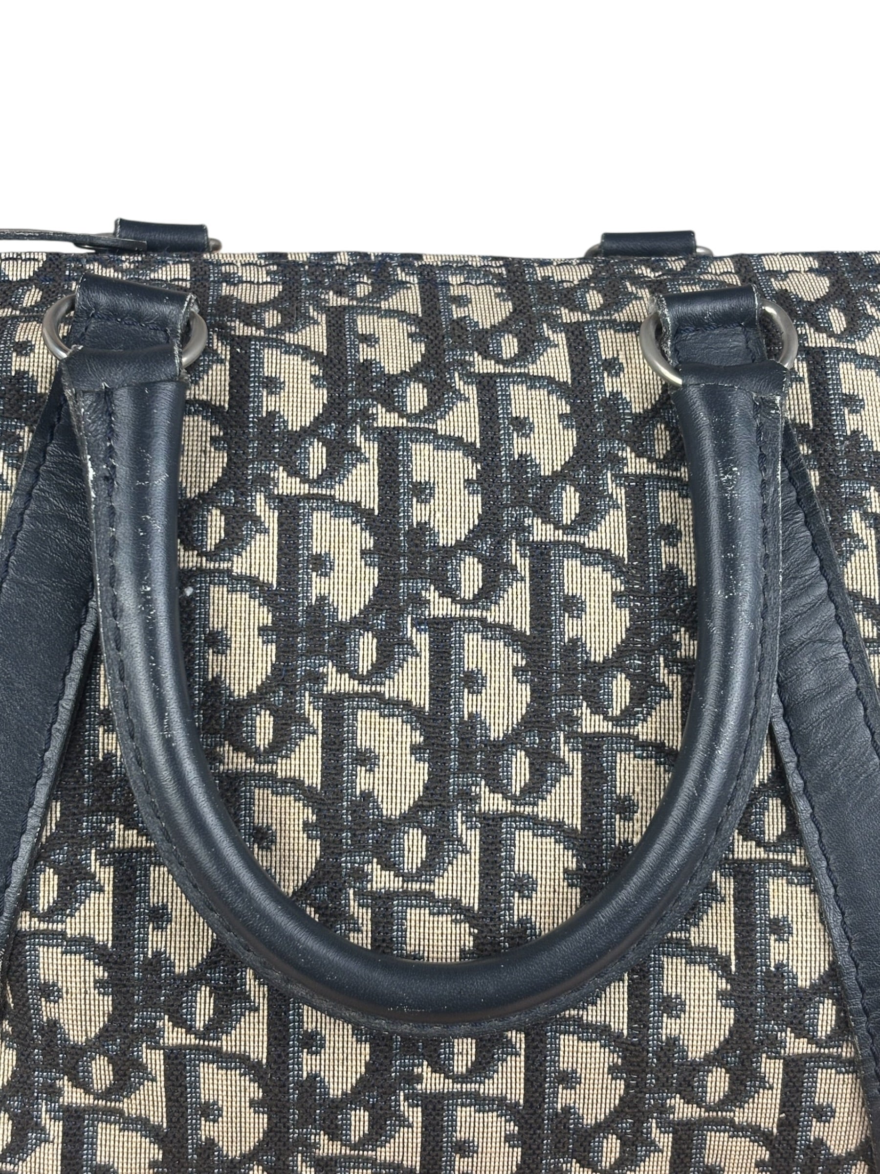 Christian Dior Vintage Trotter Oblique Bowling Mini Boston Hand Bag