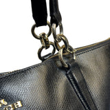 Coach Black Pebbled Leather Ava Zip Tote