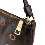 Coach Brown Leather Ranch Floral Crossbody Bag
