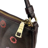 Coach Brown Leather Ranch Floral Crossbody Bag