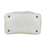 MCM Monogram White Bucket Shoulder Bag