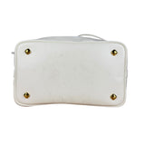MCM Monogram White Bucket Shoulder Bag