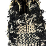 Christian Dior Black/White Tweed Lady Dior Two-Way Bag