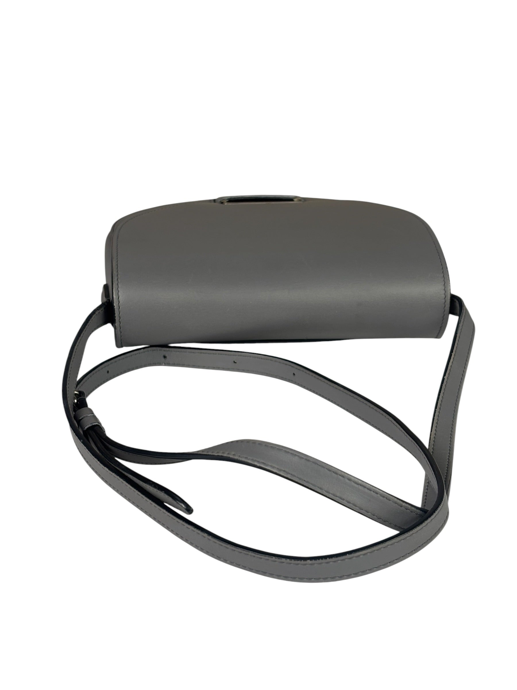 Celine Grey Leather Trotteur Small Crossbody Bag