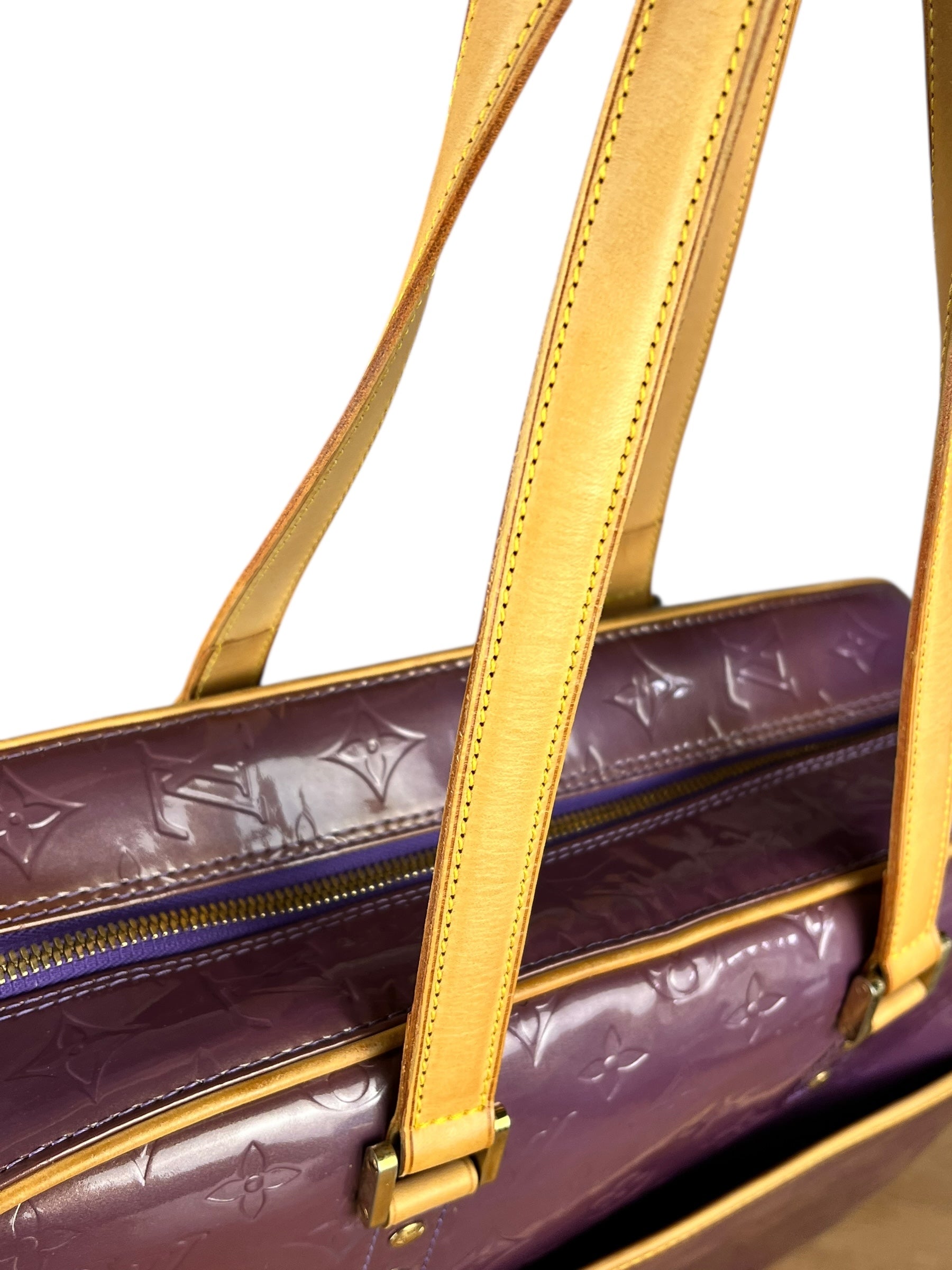 Louis Vuitton Vernis Purple Sutton Handbag