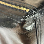 Yves Saint Laurent Black Patent Leather Downtown Tote
