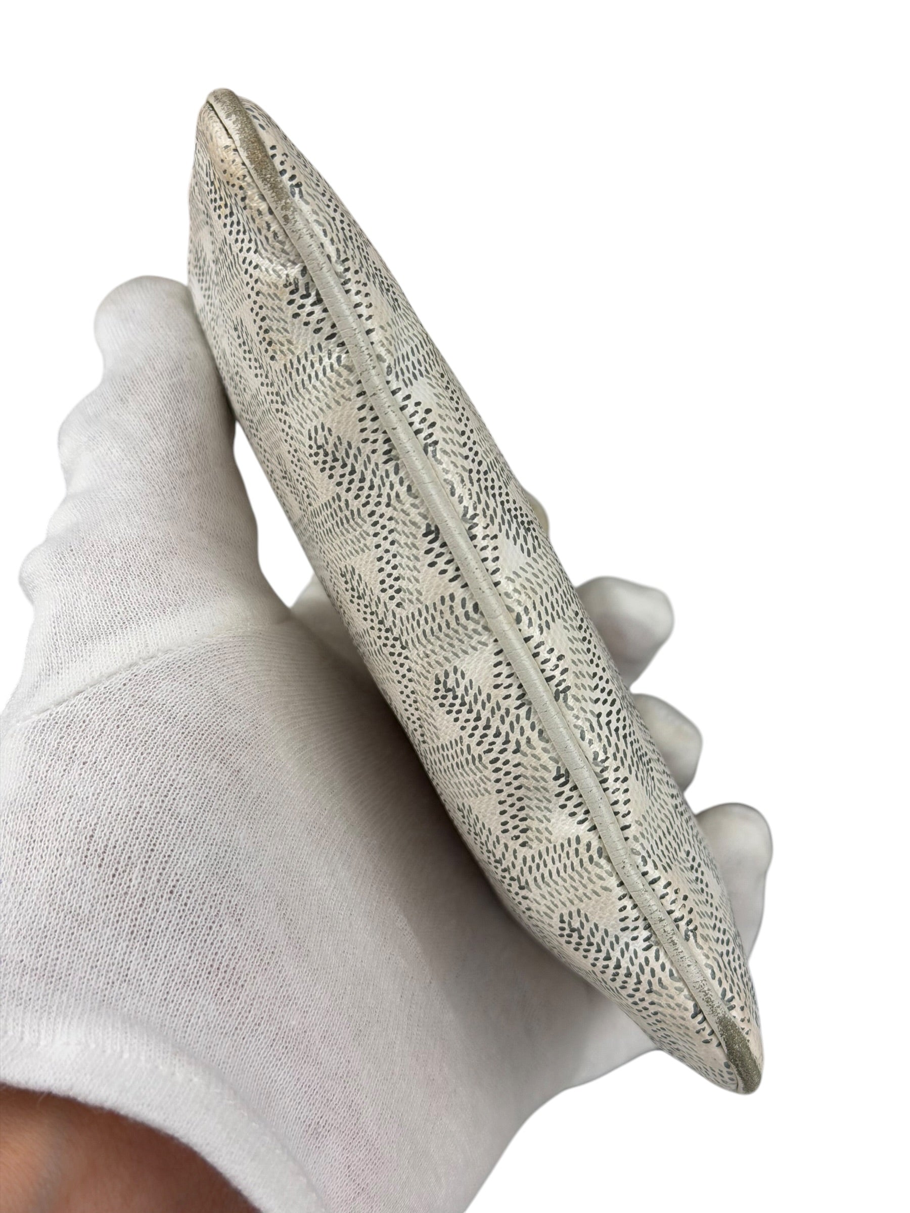 Goyard White Senat Mini Pouch