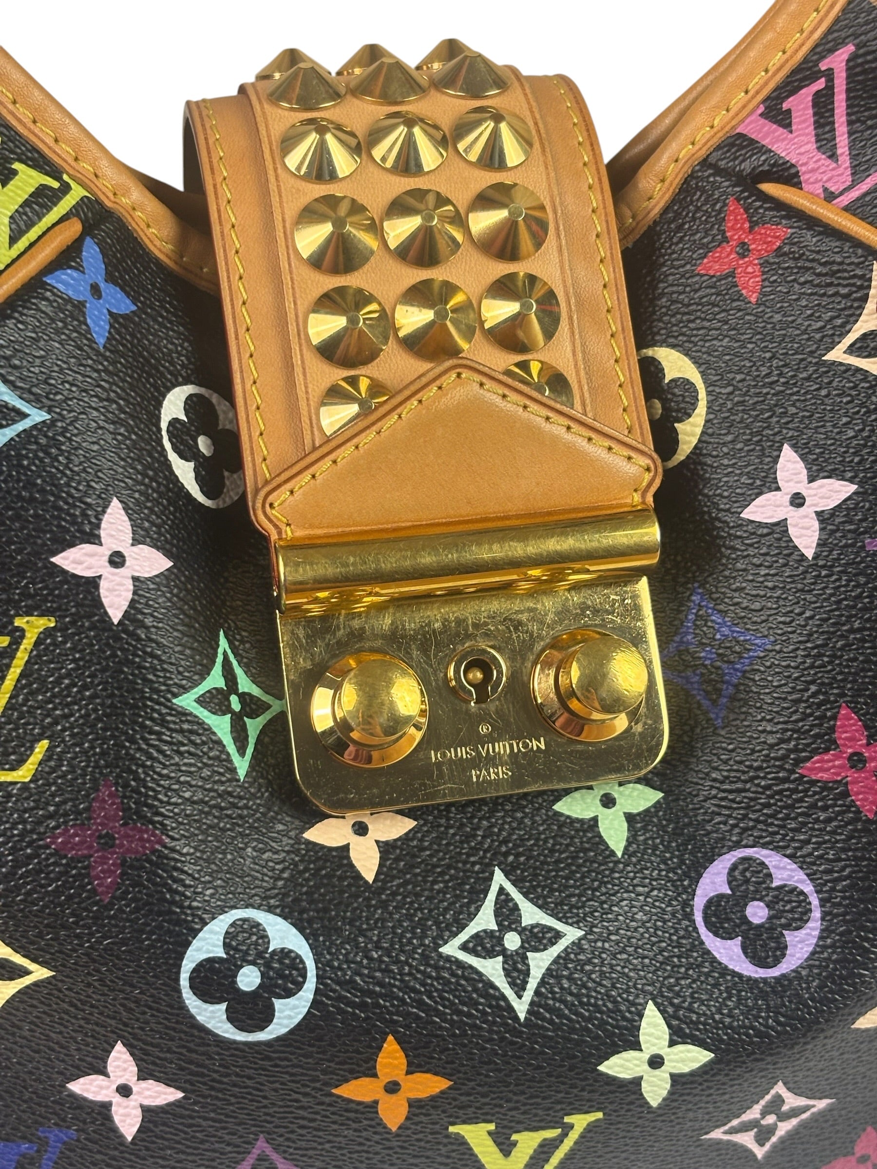 Louis Vuitton x Takashi Murukami Black Monogram Chrissie MM