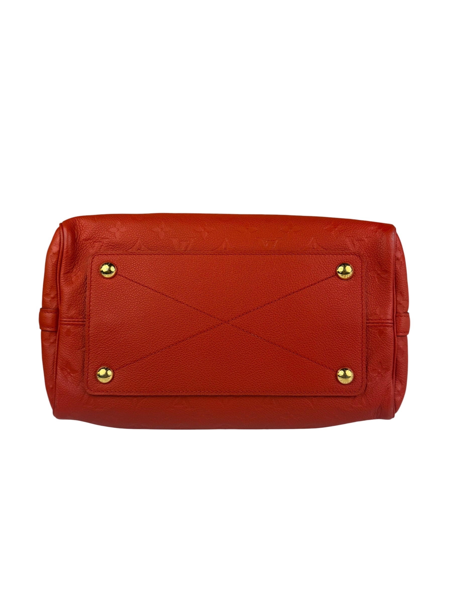 Louis Vuitton Orange Monogram Empreinte Speedy Bandouliere 30
