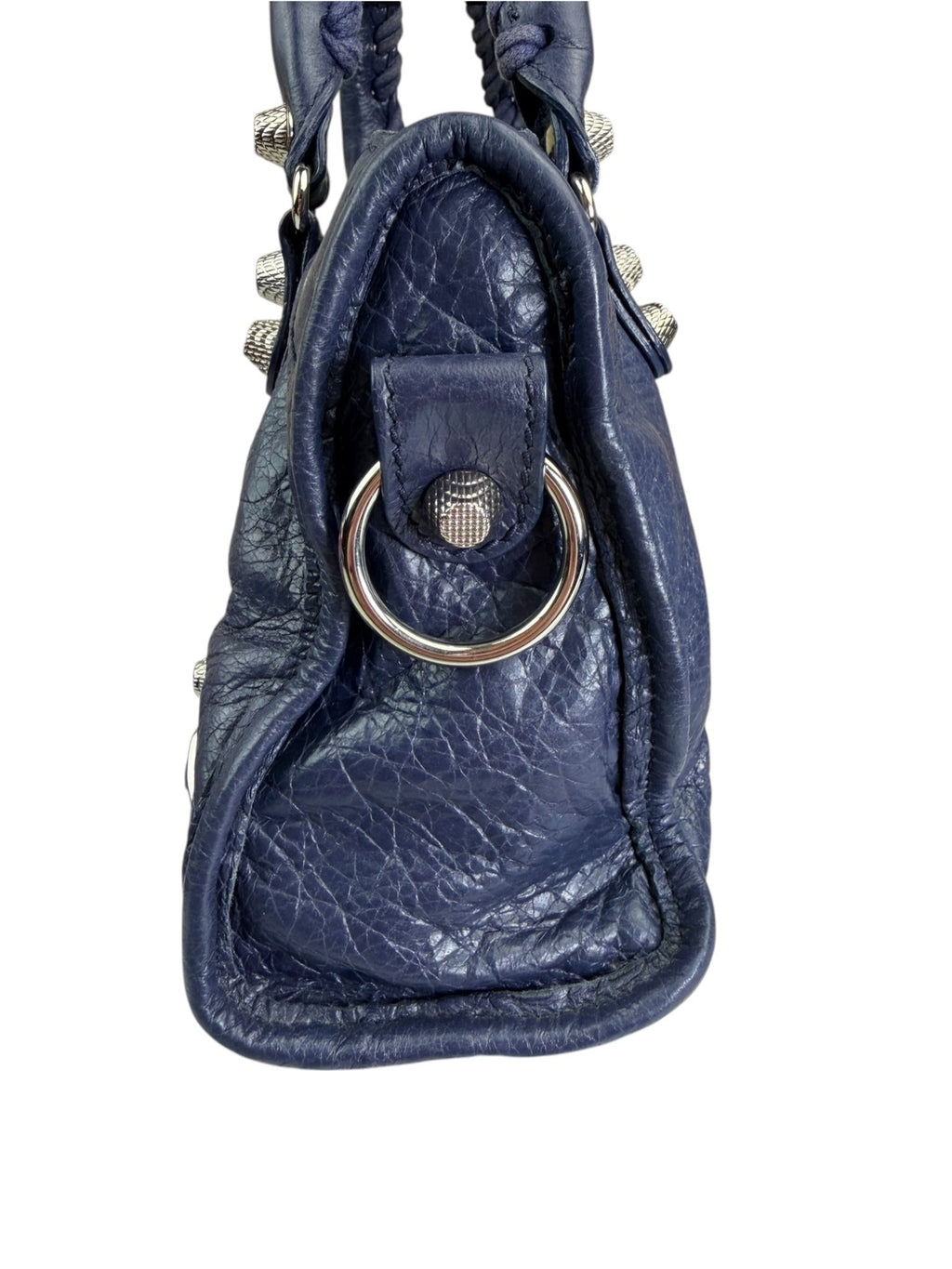 Balenciaga Navy Blue Mini City Bag