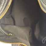 Gucci Black Leather Trim Bamboo Handle Hobo Bag