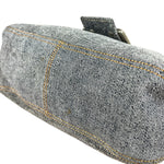Fendi Light Denim Toned Canvas Baguette Shoulder Bag