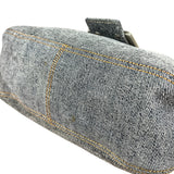 Fendi Light Denim Toned Canvas Baguette Shoulder Bag