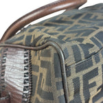 Fendi Leather Trim Zucca Canvas Du Jour Tote Bag