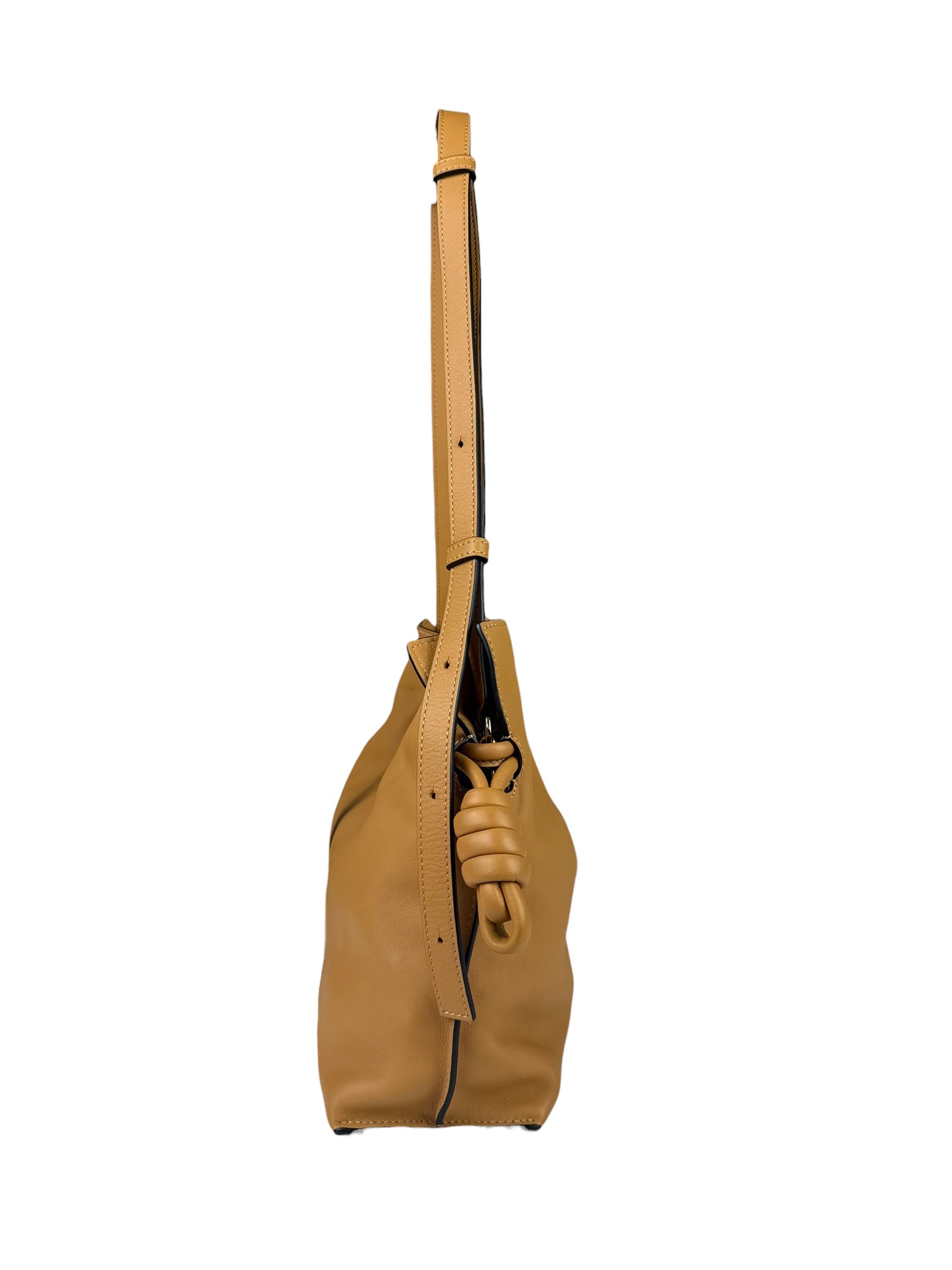 Loewe Brown Leather Flamenco Shoulder Bag