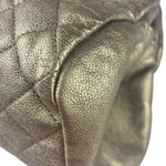 Chanel Metallic Gold Quilted Caviar Just Mademoiselle Bowling Bag 2010
