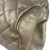 Chanel Metallic Gold Quilted Caviar Just Mademoiselle Bowling Bag 2010