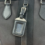 Prada Vintage Black Canvas Leather Trim Bowler Shoulder Bag