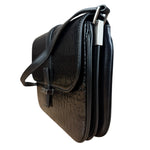 Saint Laurent Black Monogram Patent Leather Shoulder Bag