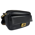Fendi Black Leather Camera Crossbody
