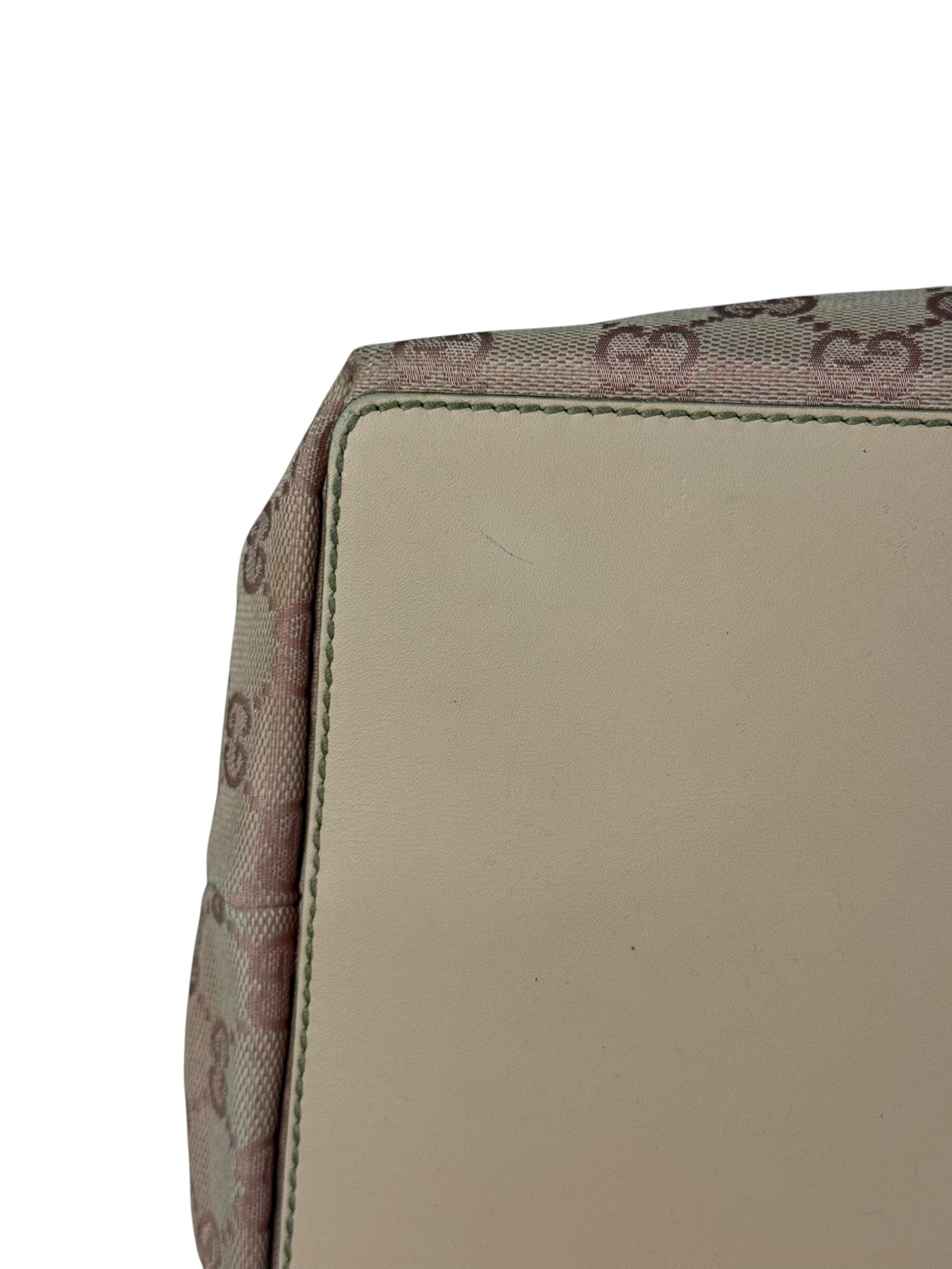 Gucci Vintage Pink Canvas Large Tote Bag