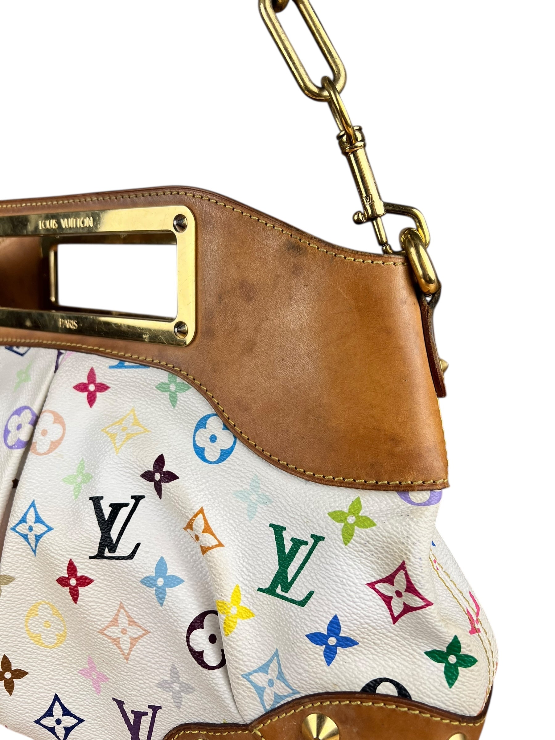 Louis Vuitton White Murakami Judy MM 2Way