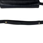 Christian Dior Vintage Black Leather Rounded Flap Bag