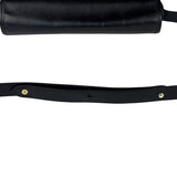 Christian Dior Vintage Black Leather Rounded Flap Bag