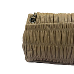 Prada Beige Nappa Leather Gaufre Chain Shoulder Bag