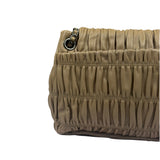 Prada Beige Nappa Leather Gaufre Chain Shoulder Bag