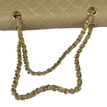 Chanel Beige Quilted Lambskin Flap Bag 90's