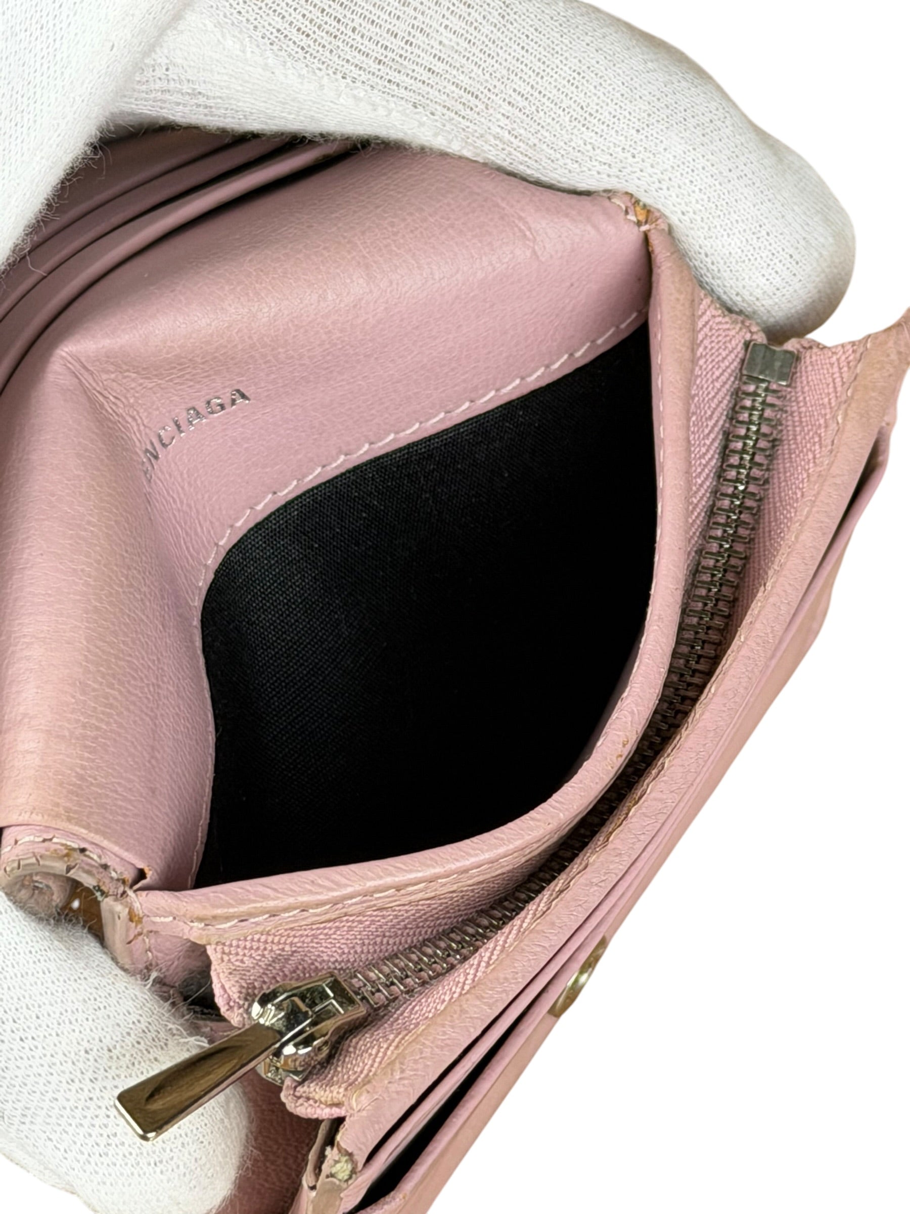 Balenciaga Power Pink Cash/Coin/Card Flap Holder