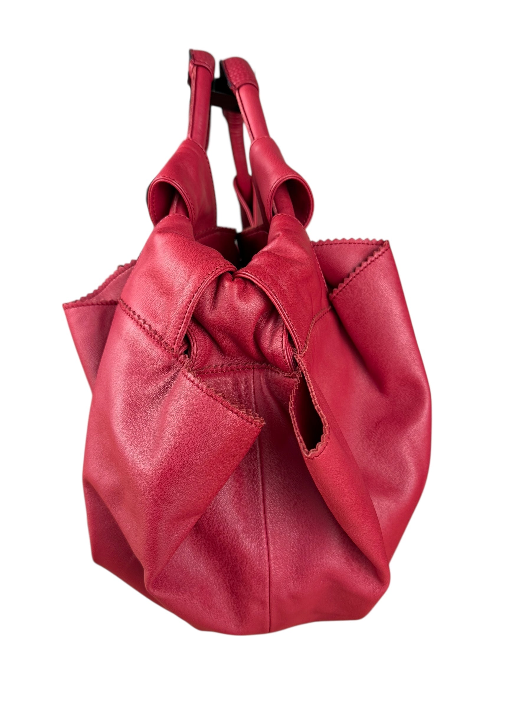 Loewe Dark Red Nappa Aire Leather Handbag