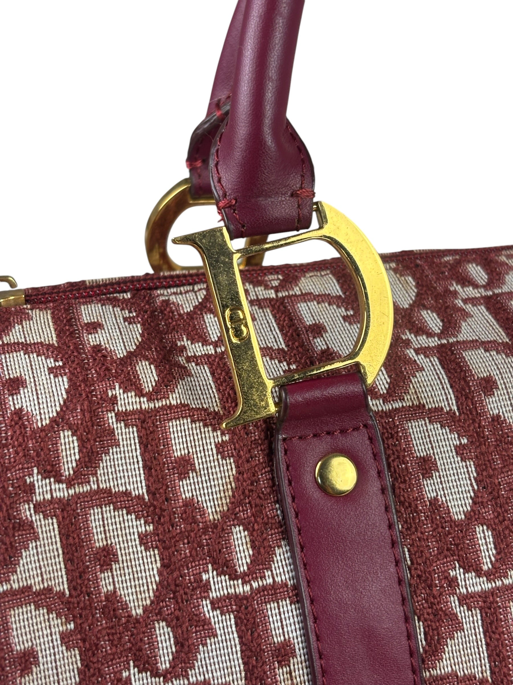 Christian Dior Red Trotter Boston Bag