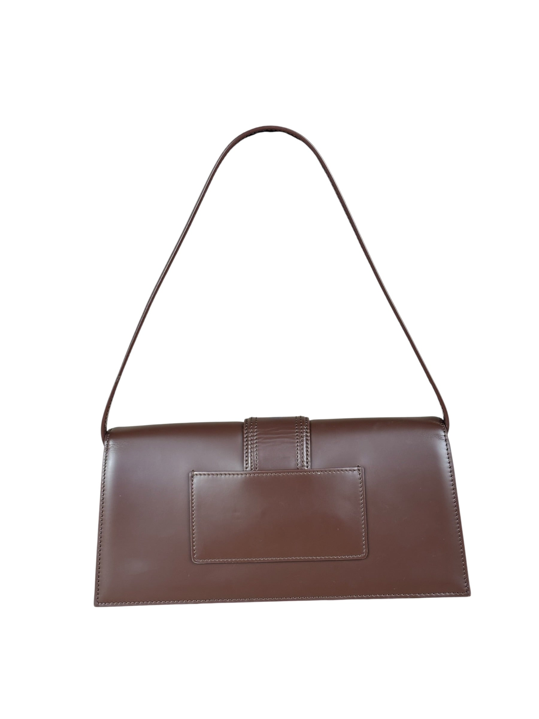 Jacquemus Dark Brown Leather Le Bambino Shoulder Bag