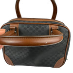Gucci Vintage Micro GG Black/Brown Supreme Satchel Hand Bag