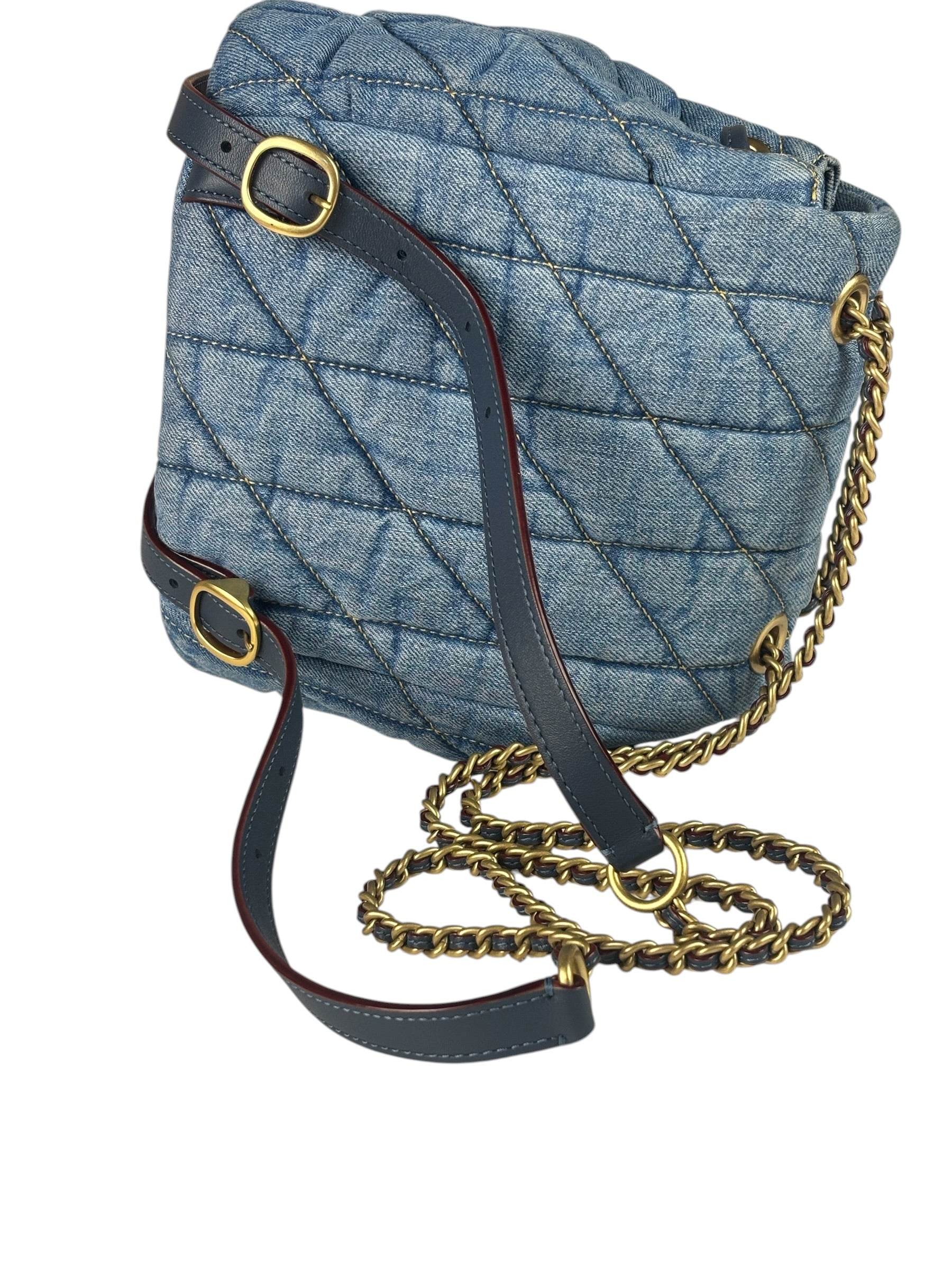 Coach Blue Denim Mini Tabby Backpack