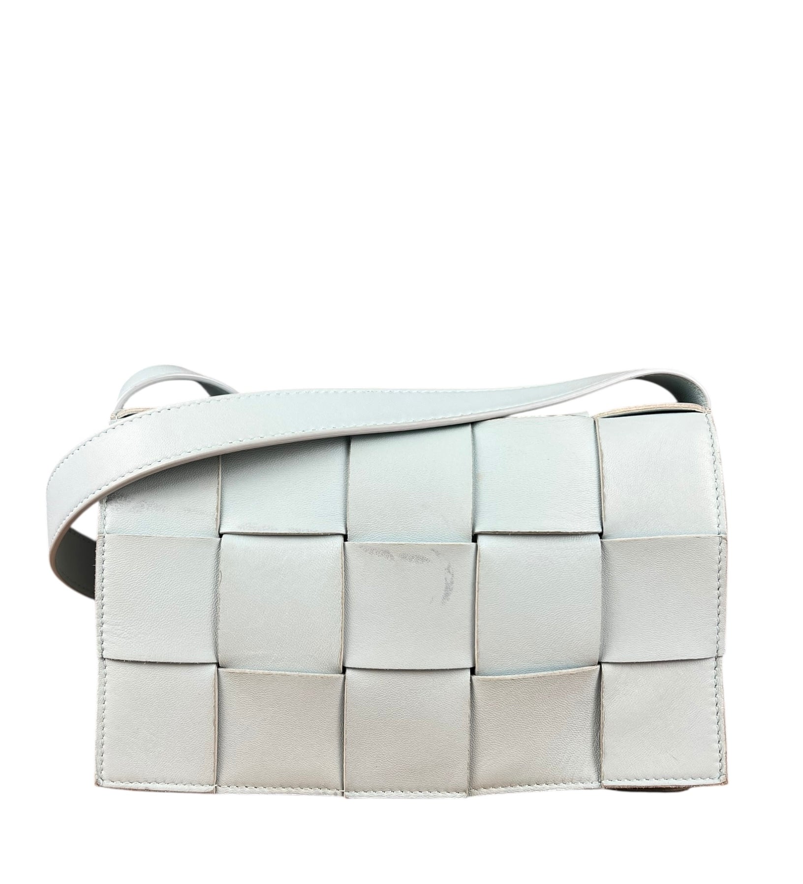 Bottega Veneta Intercciato Cassette Glacier Crossbody