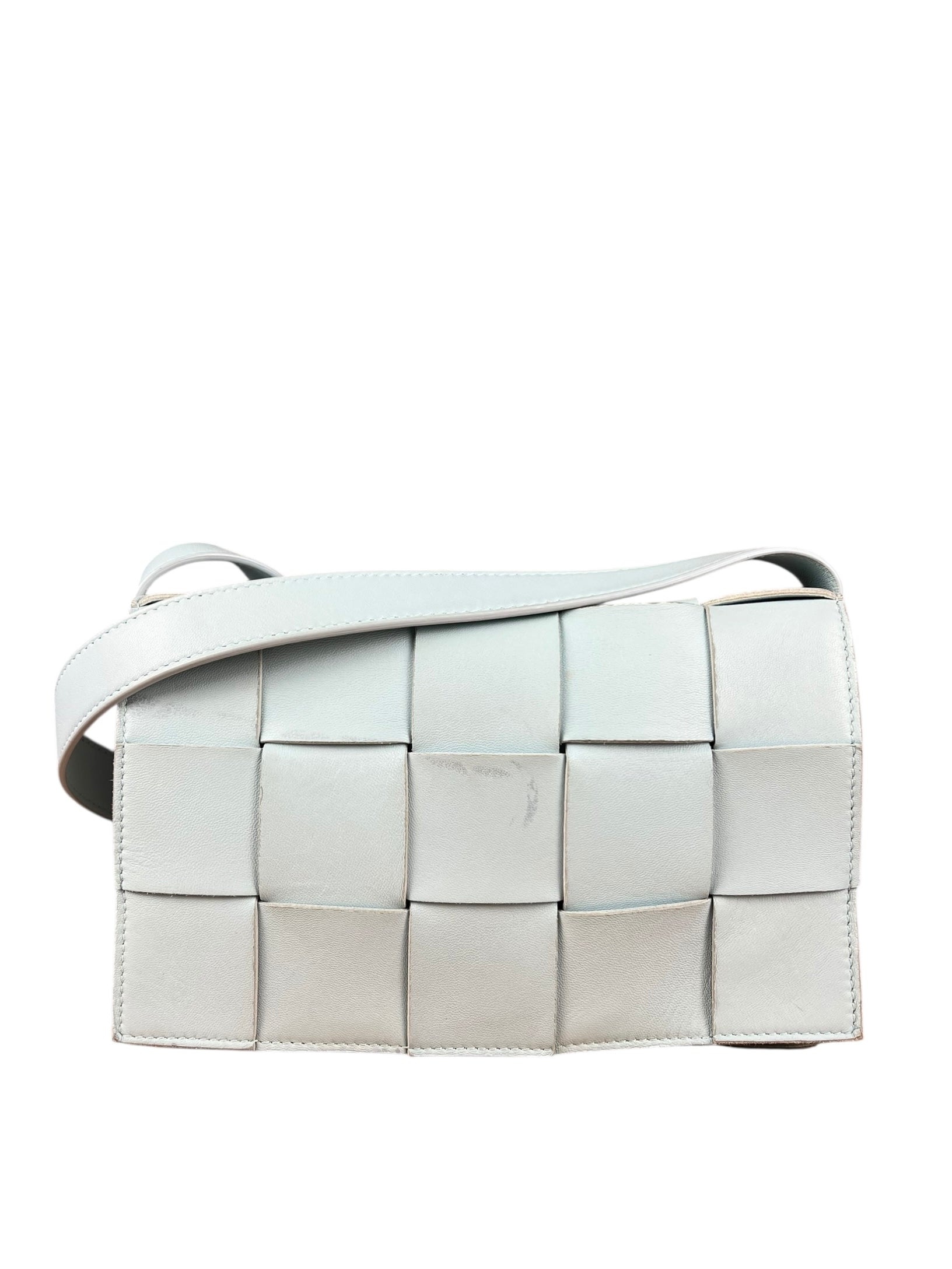 Bottega Veneta Intercciato Cassette Glacier Crossbody