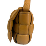 Bottega Veneta Honey Brown Leather Intrecciato Flap Bag