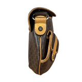 Celine Vintage Leather Macadam Double Pocket Shoulder Bag