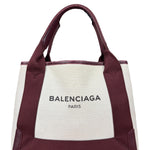 Balenciaga Canvas Maroon Cabas XS Tote Bag