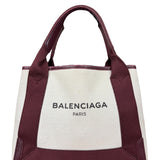 Balenciaga Canvas Maroon Cabas XS Tote Bag