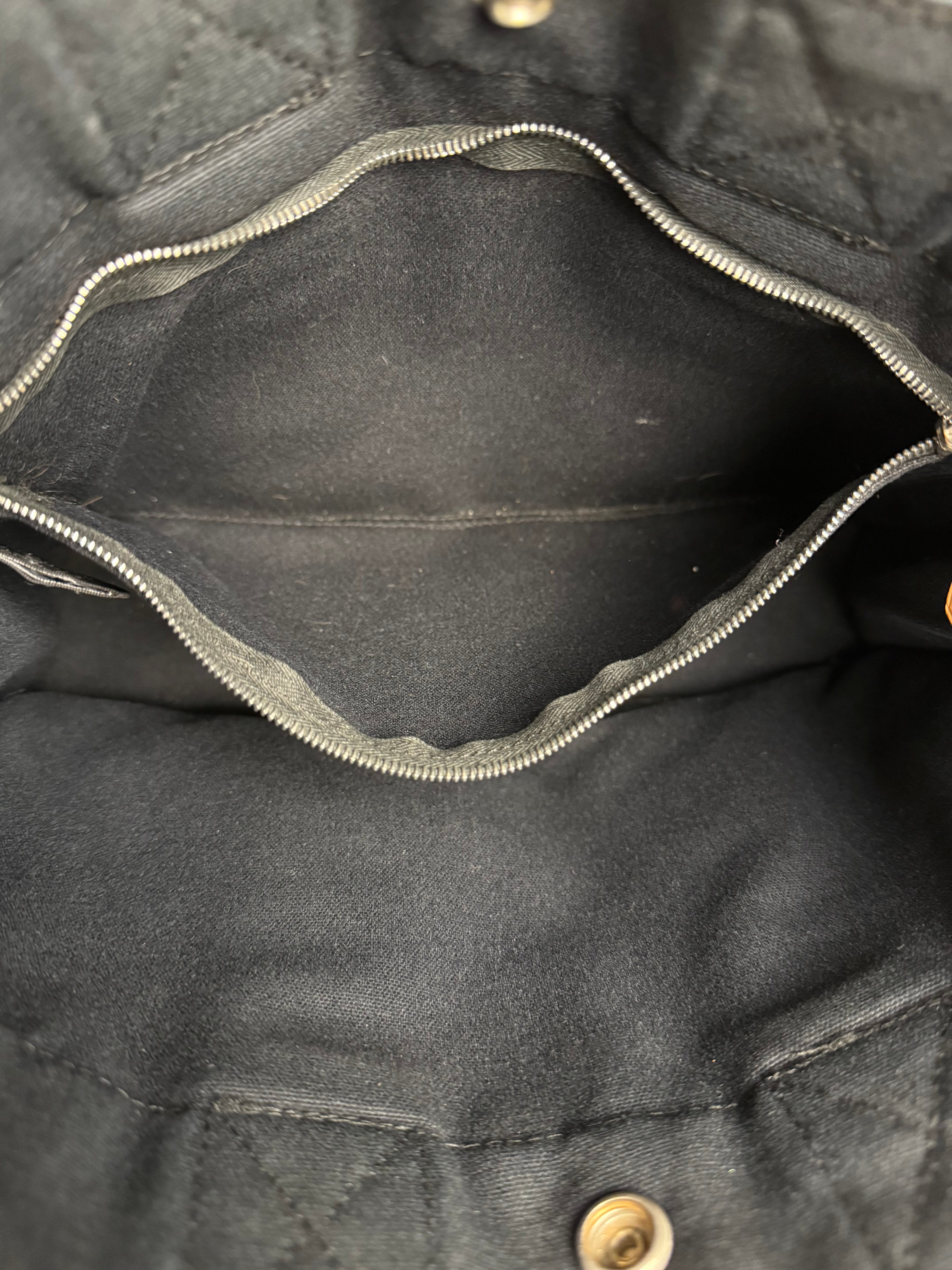 Hermes Black Fourre Tout Canvas Tote