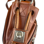 Celine Vintage Brown Leather Cinch Bucket Crossbody Bag