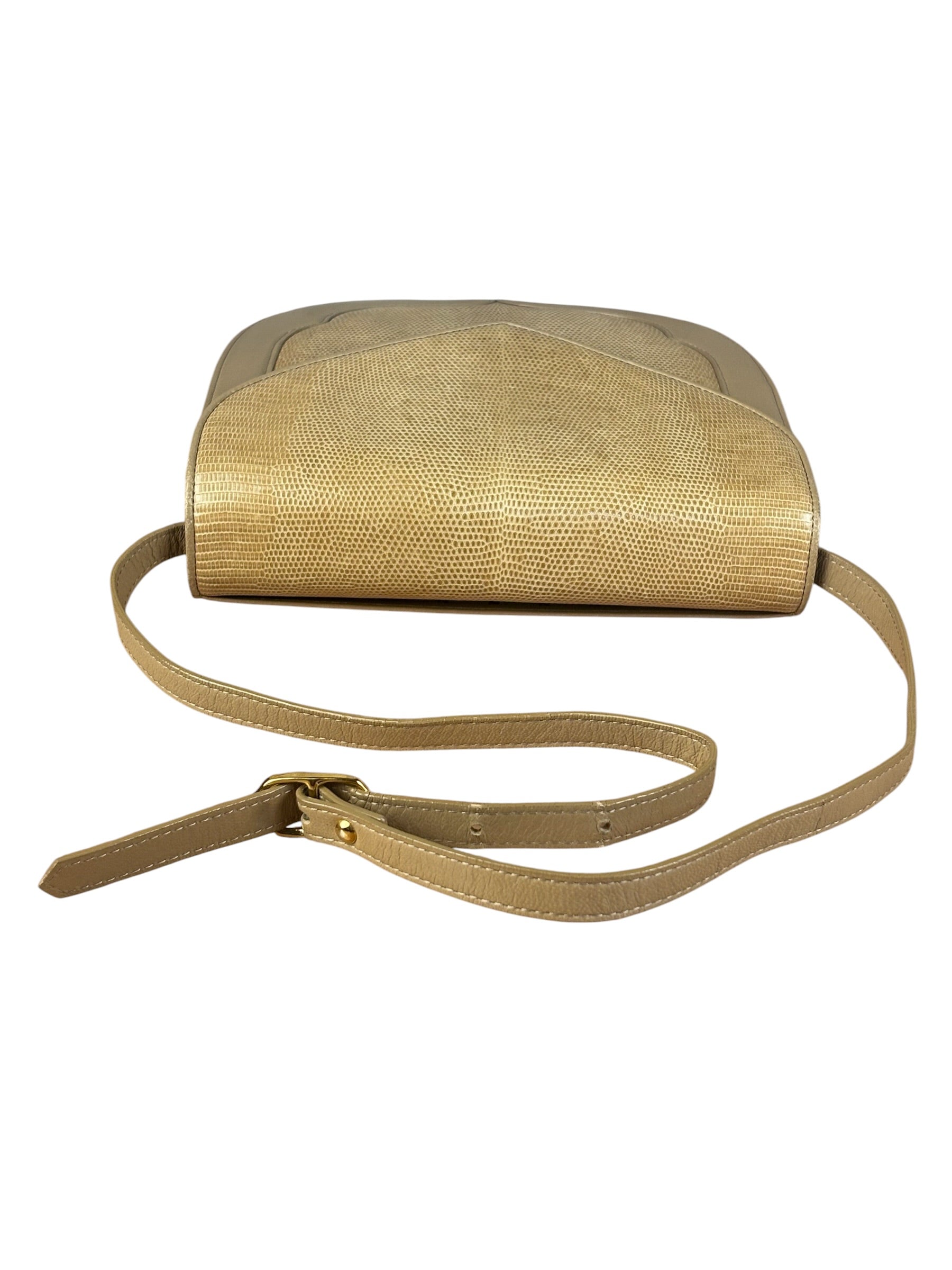 Yves Saint Laurent Vintage Beige Lizard Shoulder Bag