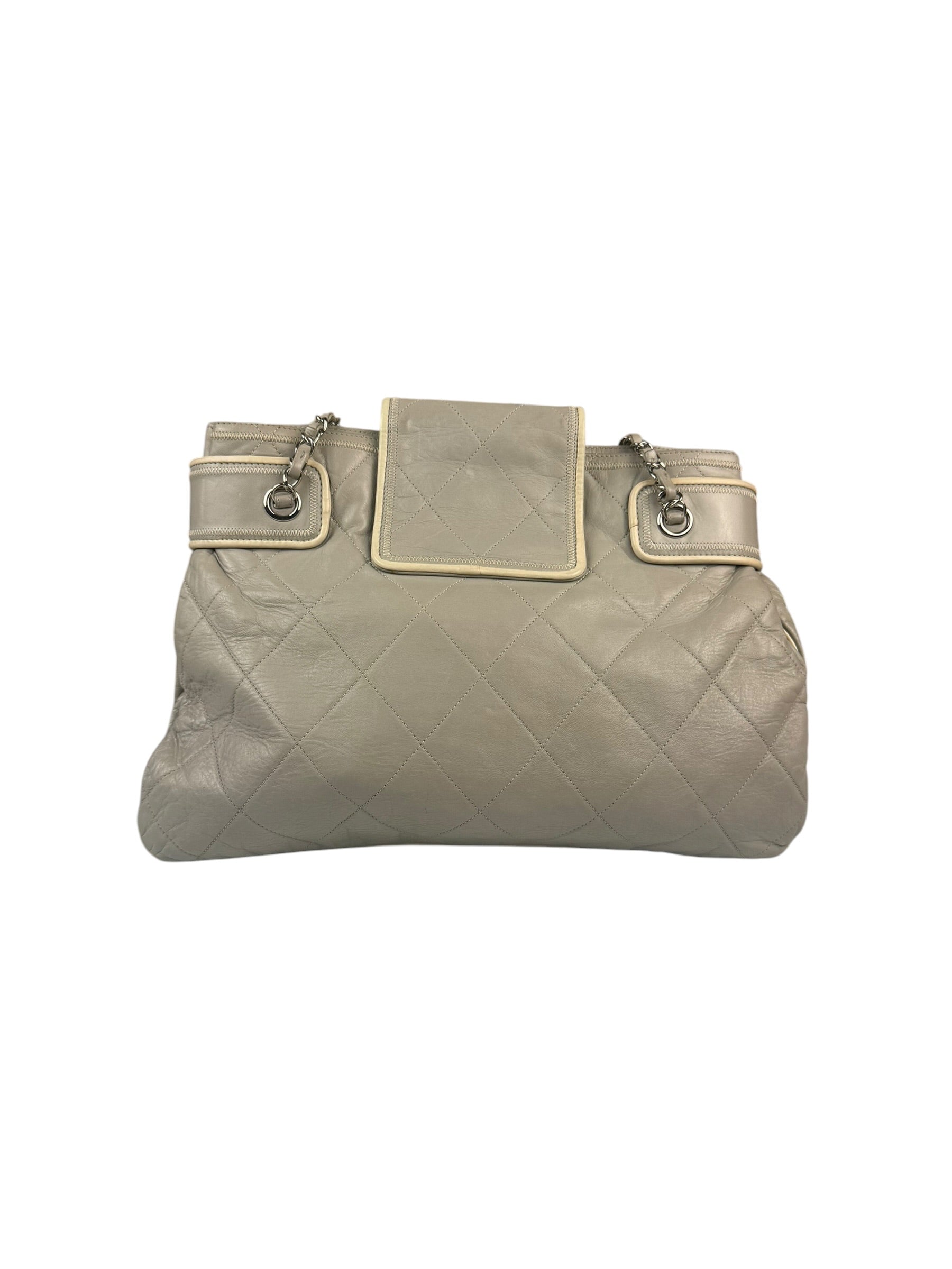 Chanel Grey Reissue Quilted Tote Bag 2013