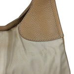 Prada Vintage Beige Nylon/Leather Logo Handbag