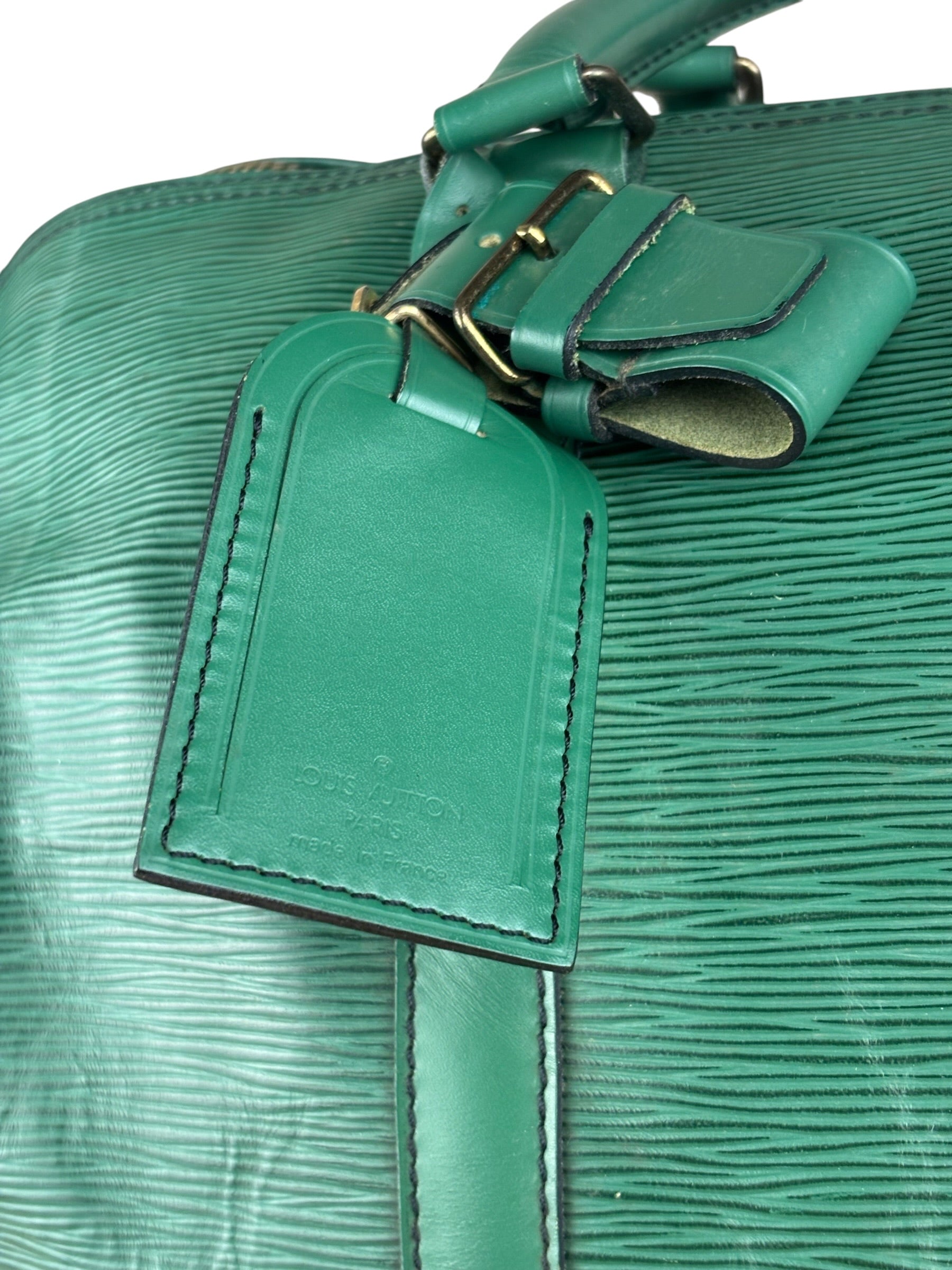 Louis Vuitton Vintage Borneo Green Epi Keepall Bag